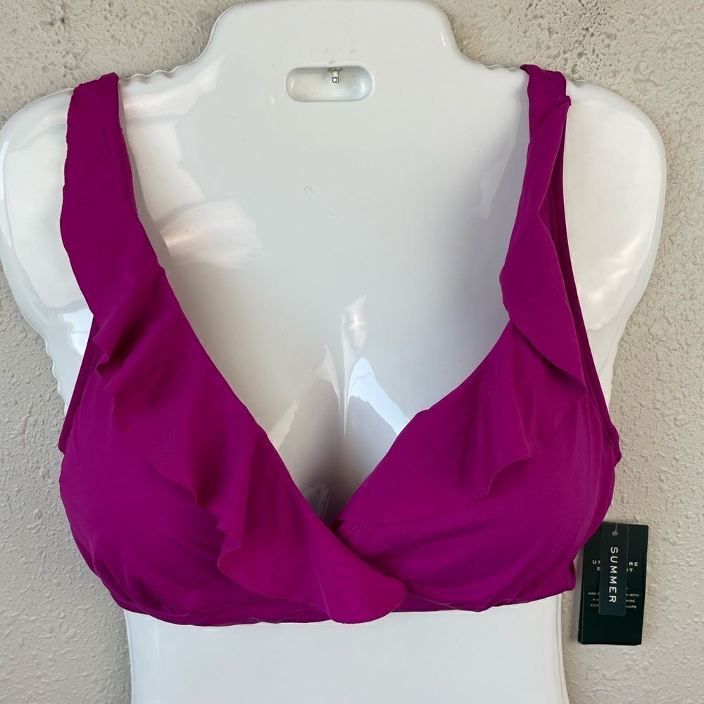 NWT Lauren Ralph Lauren Bikini Top Size 16